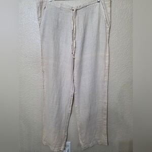 Claudio Milano Linen Drawstring Pants